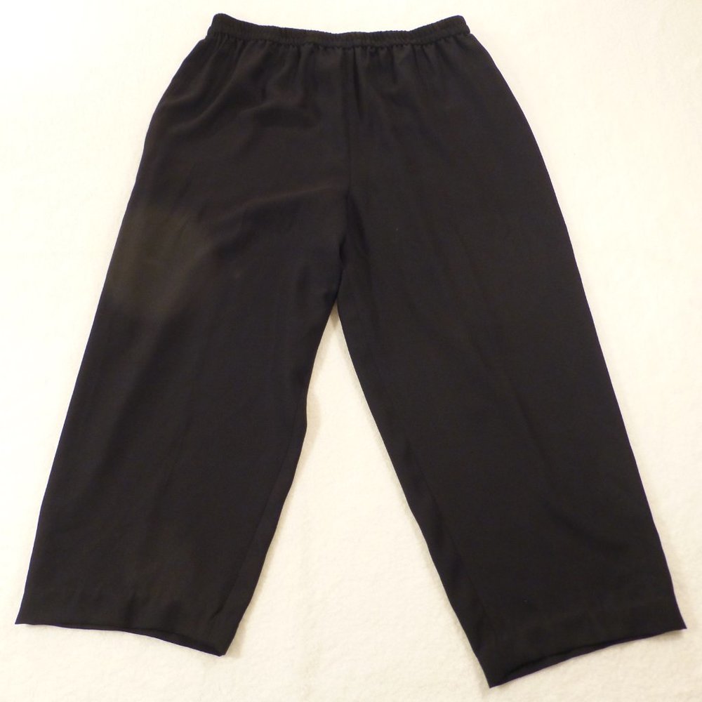 JOSEPHINE CHAUS Black Plus Size 2X/18 Lined Polyester Dress Pants Side Pockets